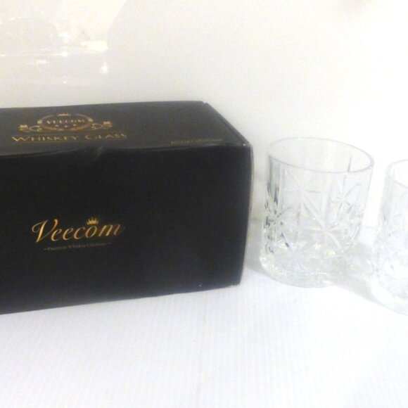 BAR1 - Veecom WHISKEY GLASS 10oz Set of 2 Crystal Whiskey Glasses - Picture 1 of 8